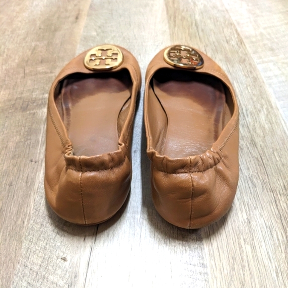 Tory Burch Caramel Leather Flats - Picture 4 of 6